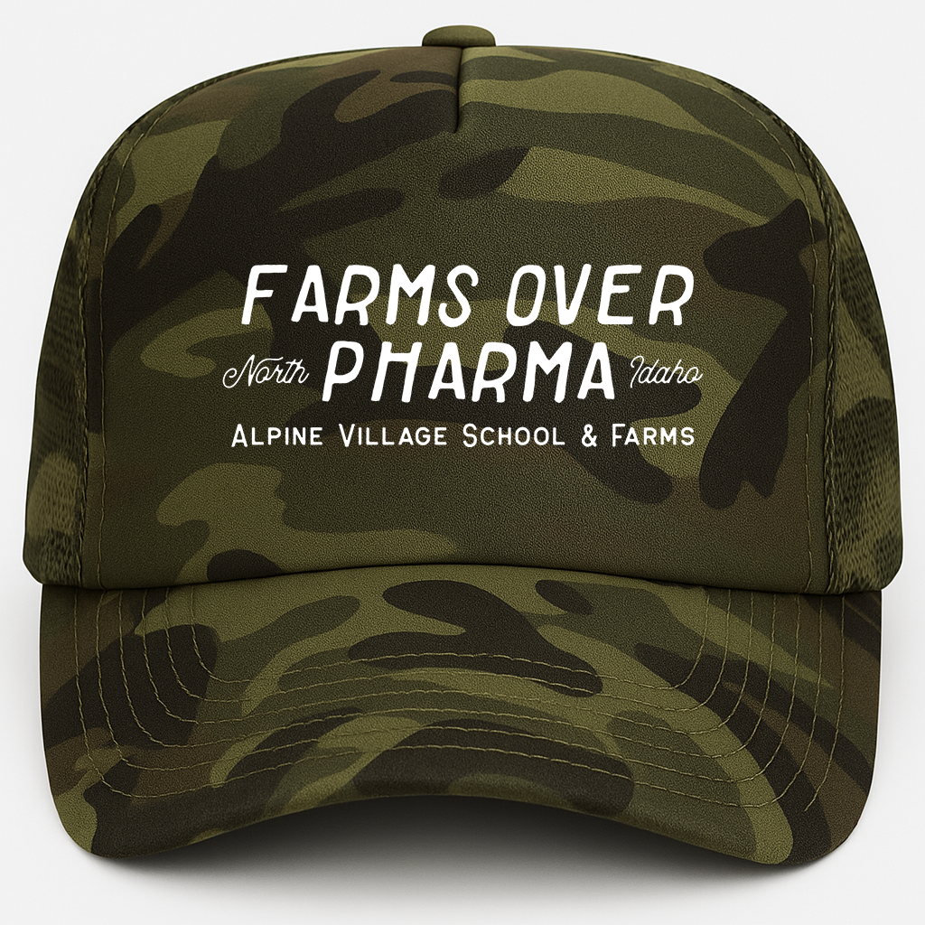 Farms Over Pharma Trucker Hat (Forest/Camo)