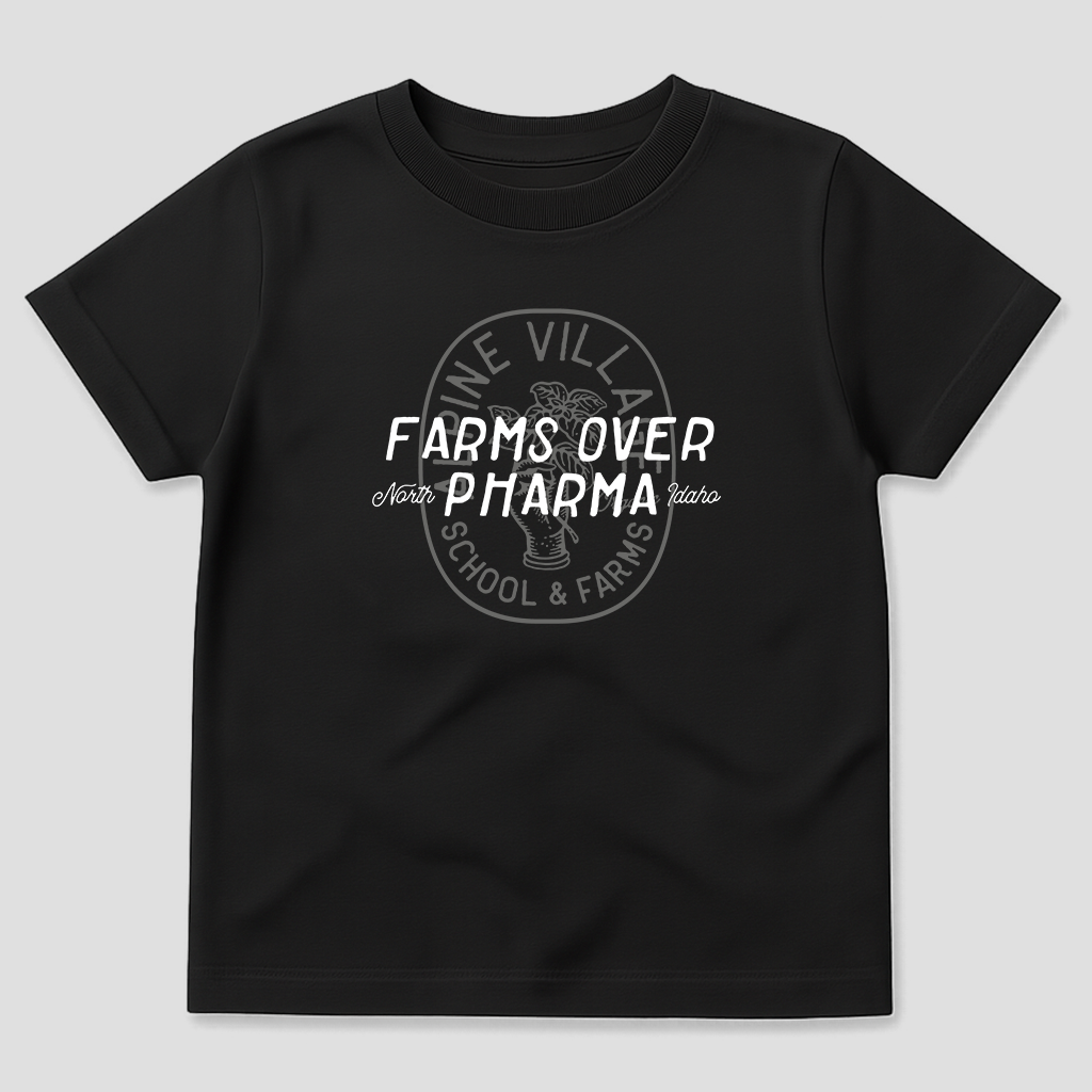 Farms Over Pharma T-Shirt - Kids (Black)