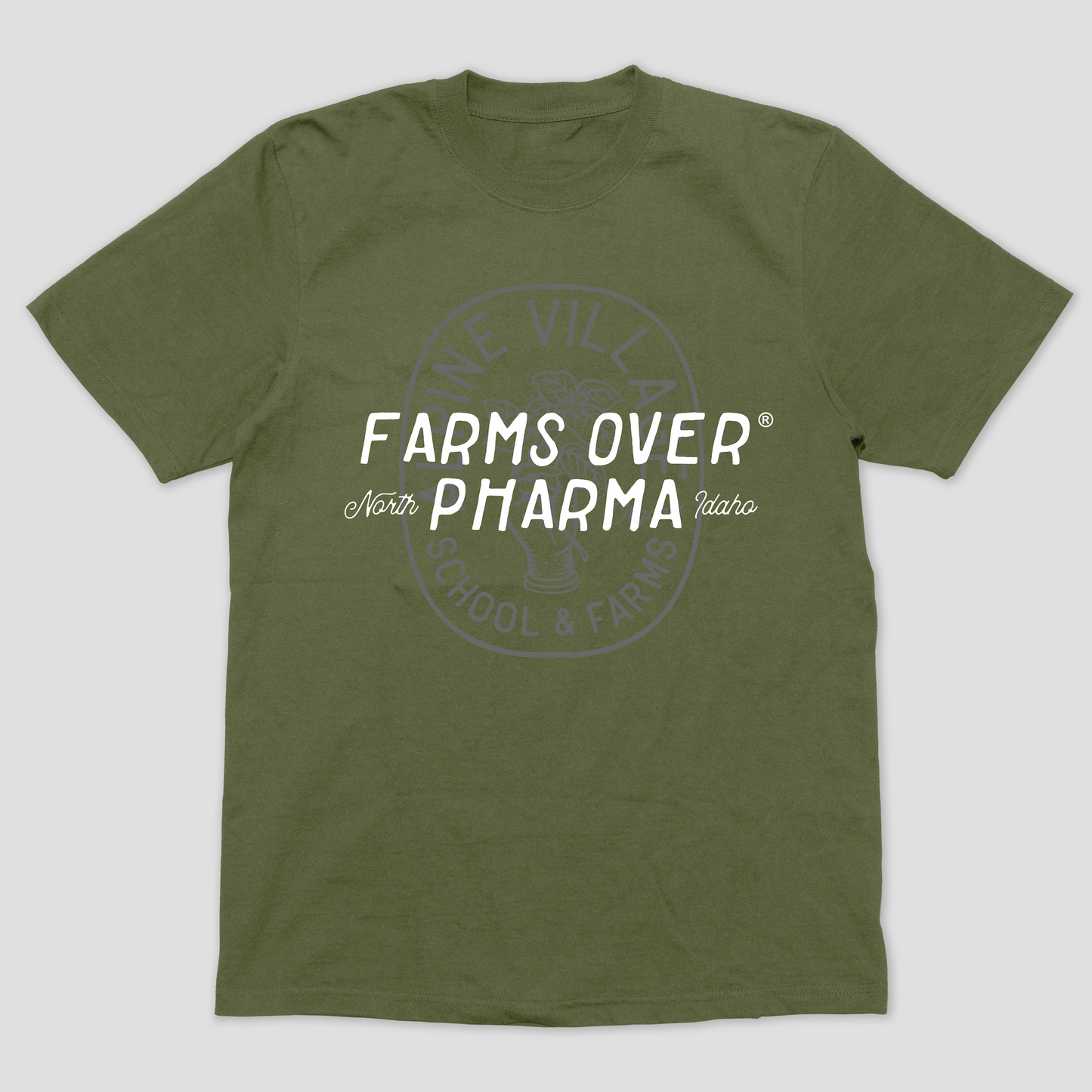 Farms Over Pharma T-Shirt (Army Green)