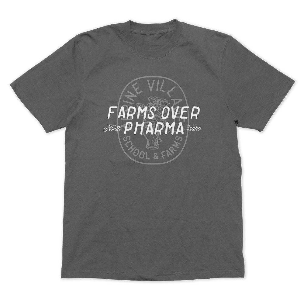 FARMS OVER PHARMA T-SHIRT (CHARCOAL)