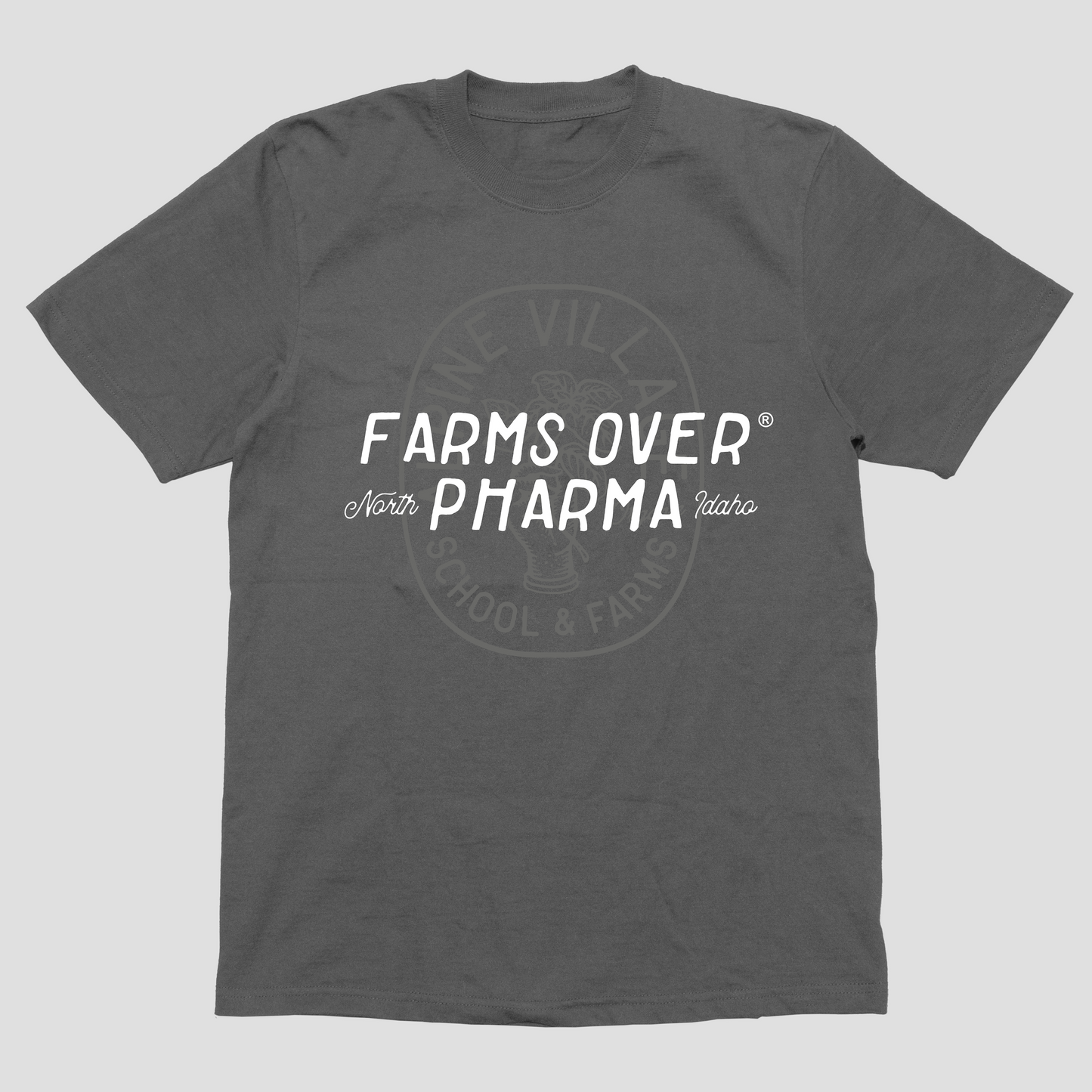 Farms Over Pharma T-Shirt (Charcoal)