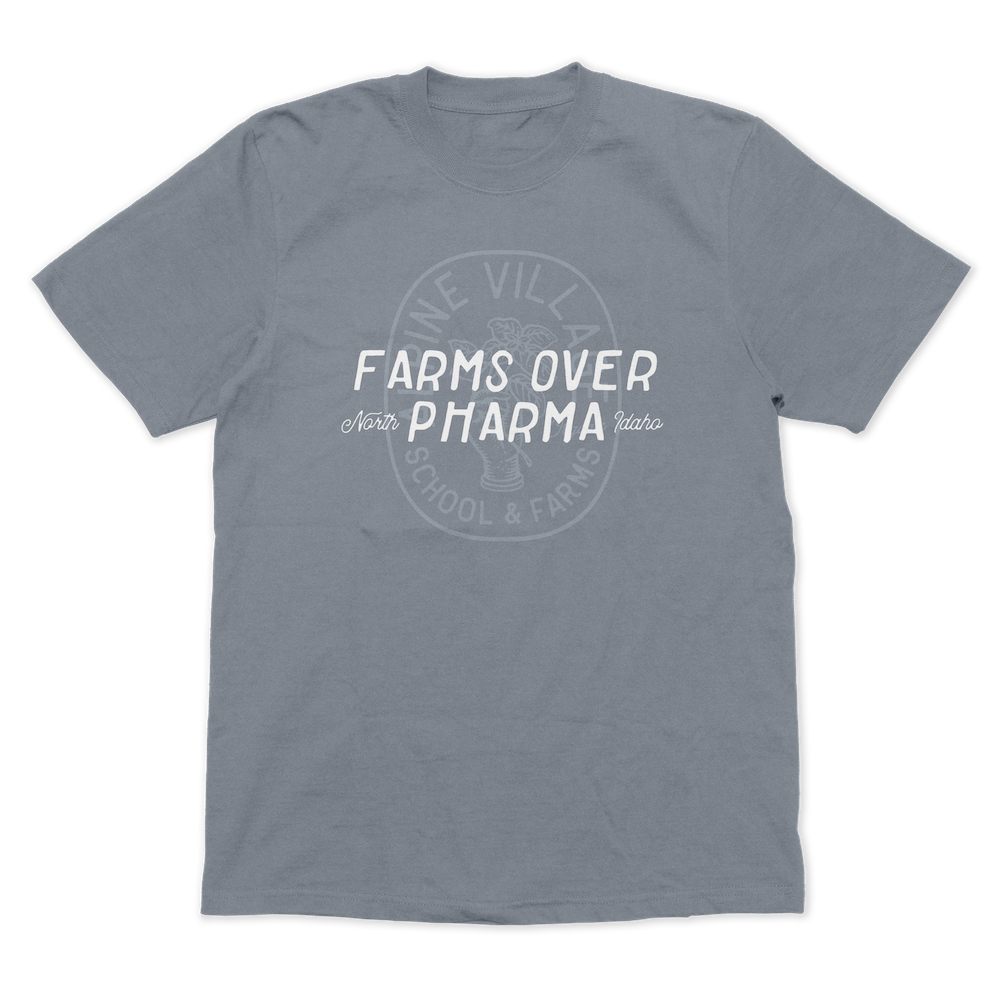 FARMS OVER PHARMA T-SHIRT (GRANITE)