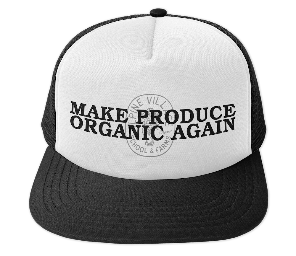 Make Produce Organic Again Trucker Hat (Black/White)