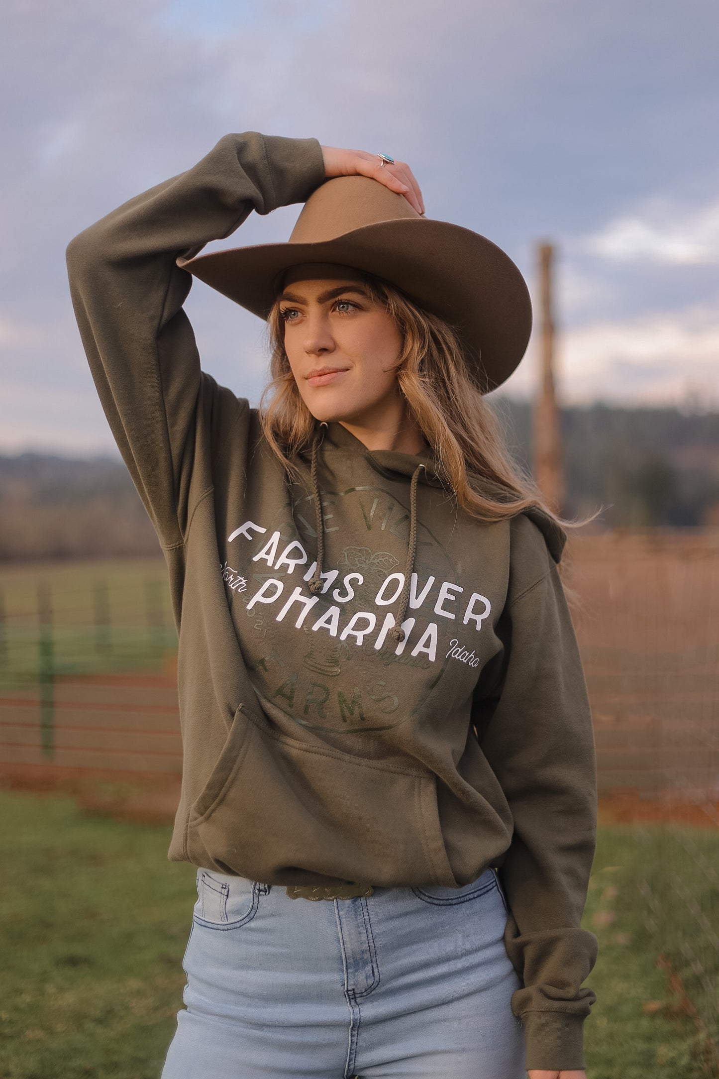 Farms Over Pharma Hoodie (Army Green)