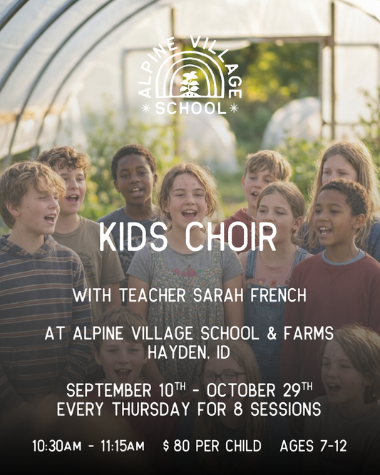 Kids Choir in the Greenhouse Classroom