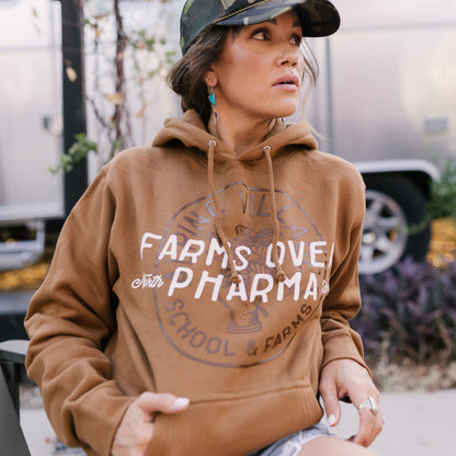 Farms Over Pharma Hoodie (Saddle)