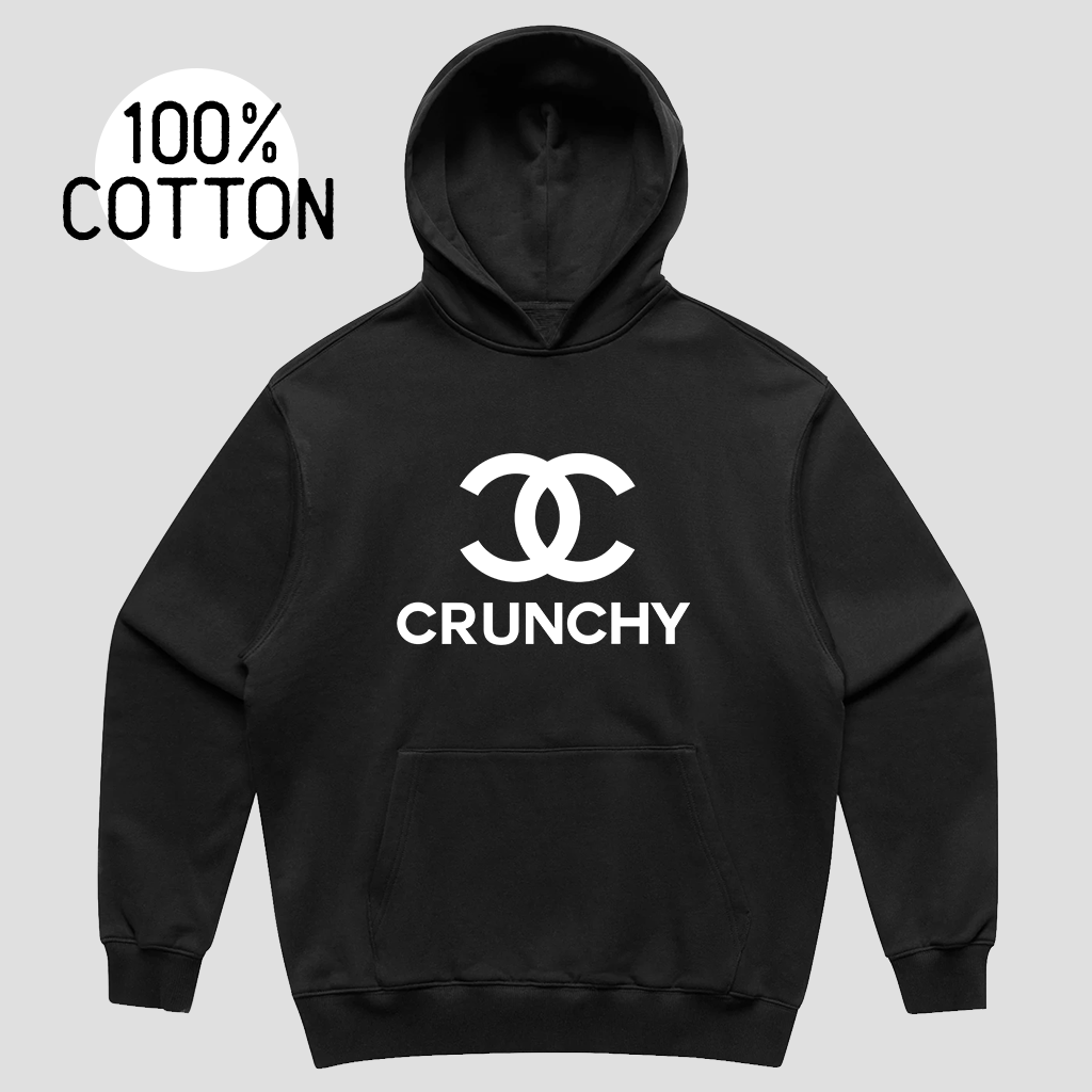Crunchy Hoodie (Black) 100% Cotton