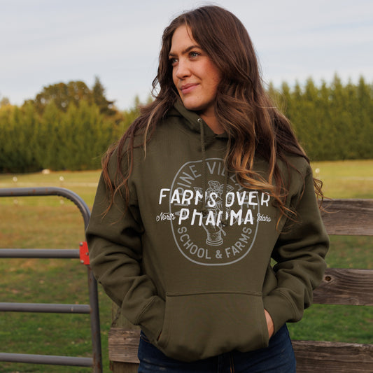 Farms Over Pharma Hoodie (Army Green)