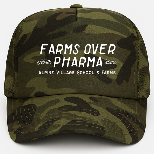 Farms Over Pharma Trucker Hat (Forest/Camo)