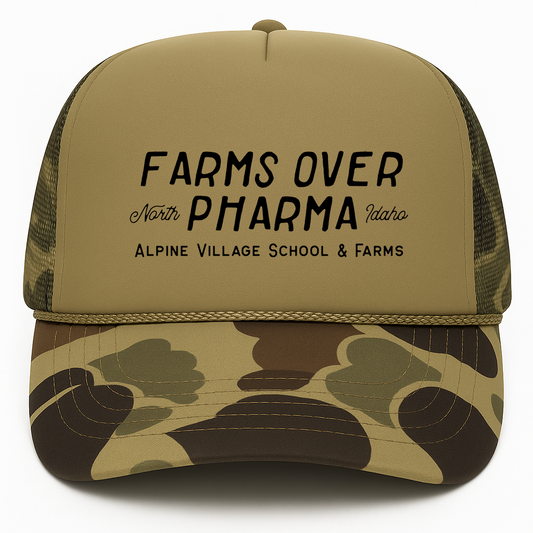 Farms Over Pharma Trucker Hat (Olive/Camo)