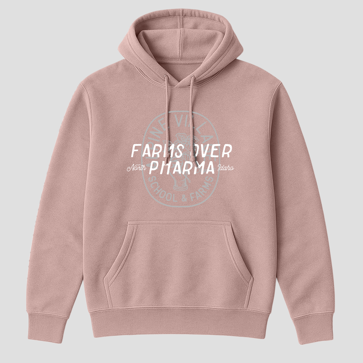 Farms Over Pharma Hoodie (Dusty Pink)