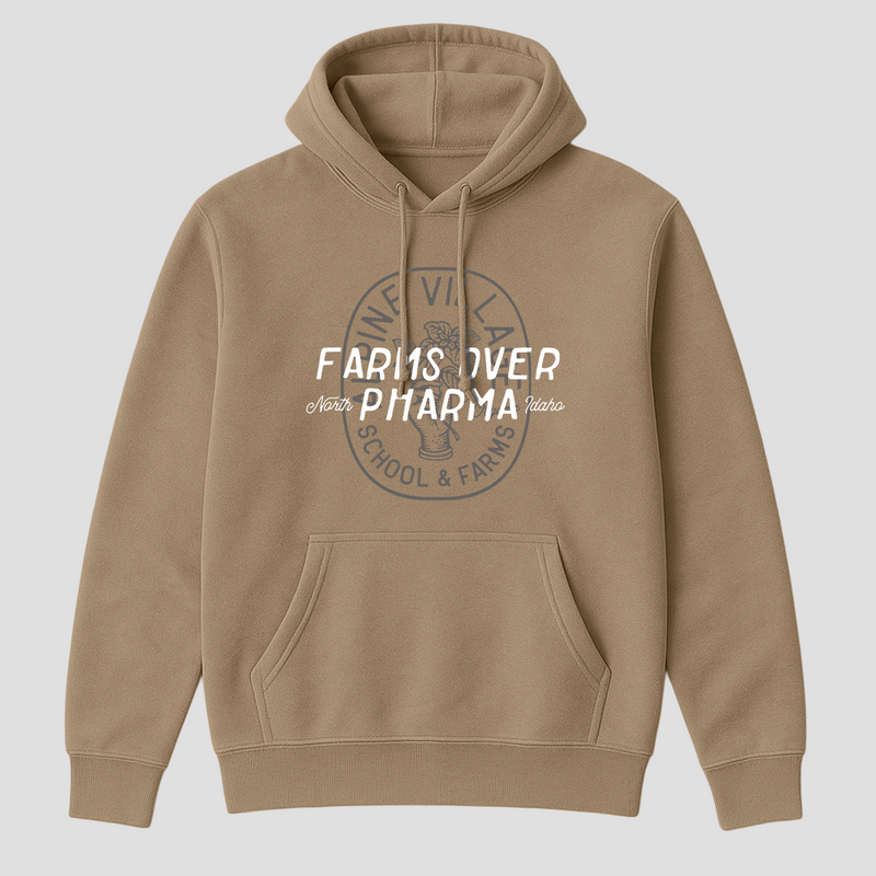 FARMS OVER PHARMA HOODIE (SAND)