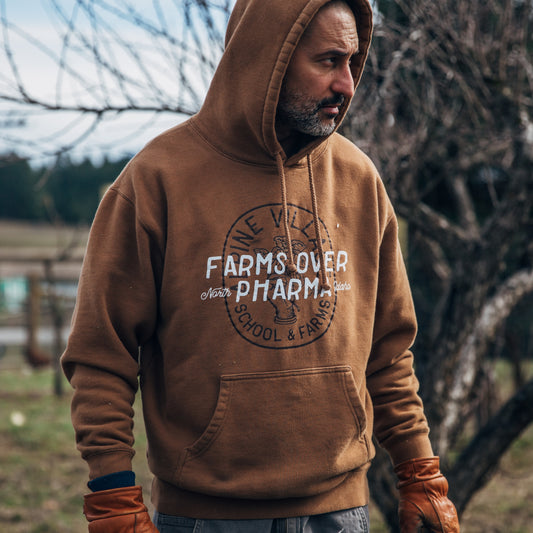 Farms Over Pharma Hoodie (Saddle)
