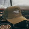 FARMS OVER PHARMA TRUCKER HAT (ARMY GREEN WITH WHITE/GREEN)