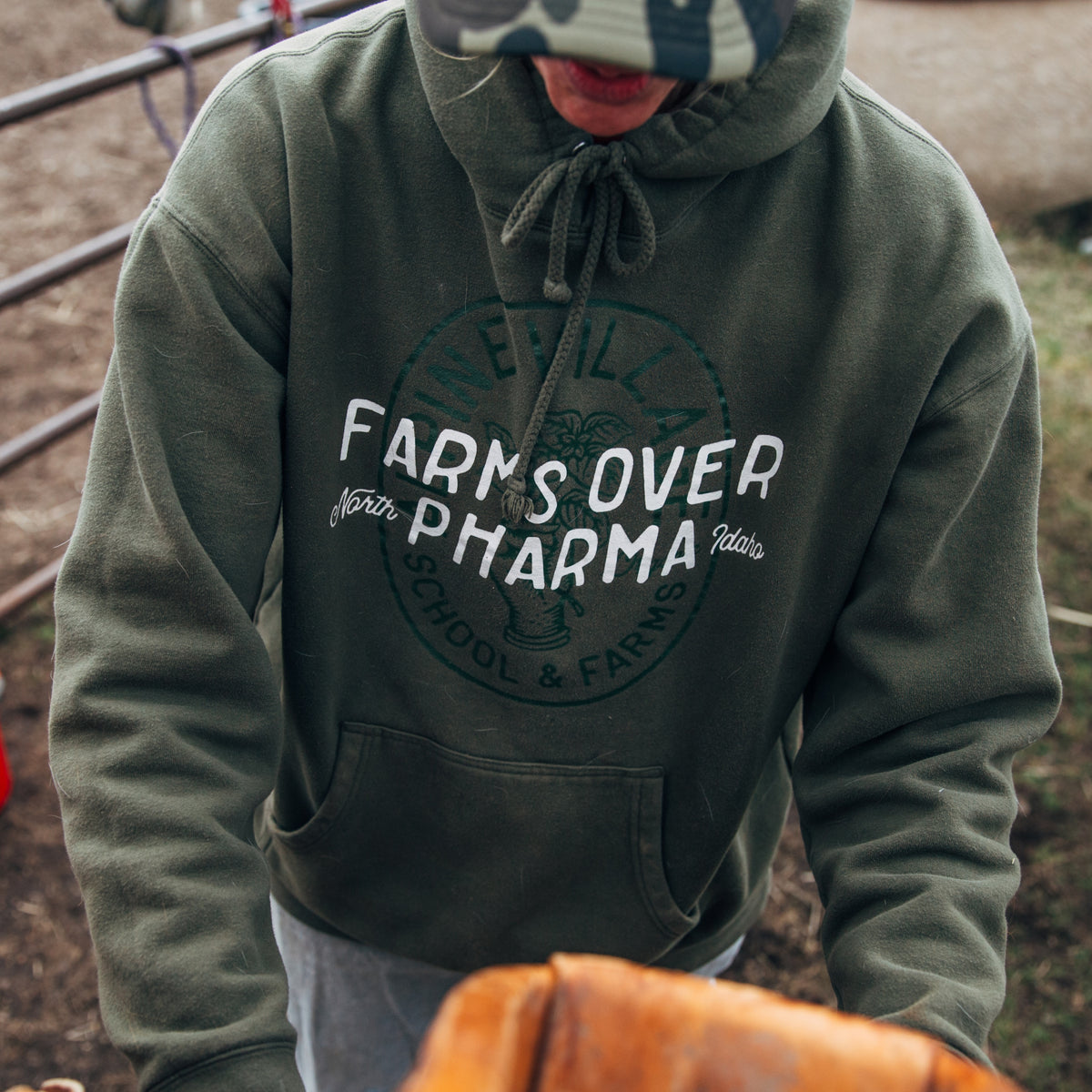 Farms Over Pharma Hoodie (Army Green)