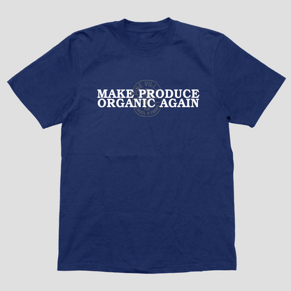 Make Produce Organic Again T-Shirt (Navy)