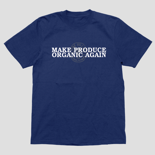 Make Produce Organic Again T-Shirt (Navy)