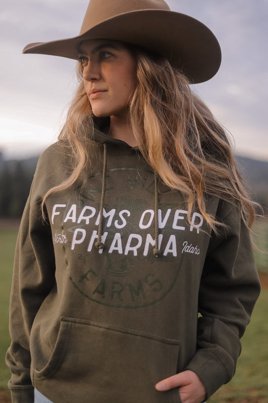 Farms Over Pharma Hoodie (Army Green)