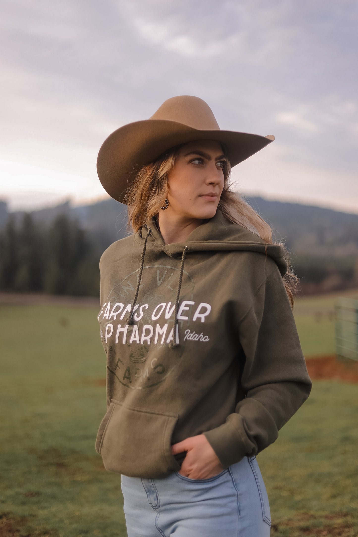 Farms Over Pharma Hoodie (Army Green)